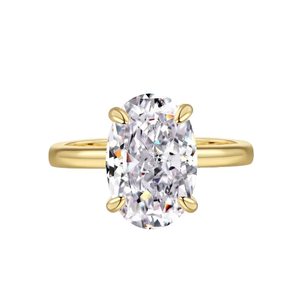 Oval Cut Cubic Ring
