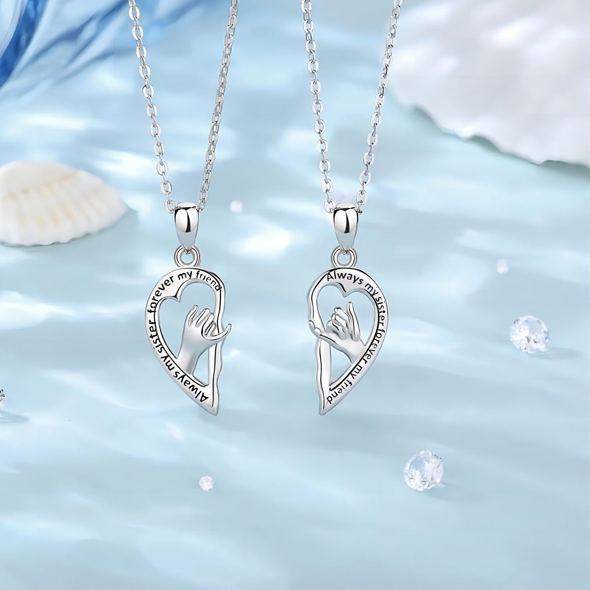Heart-shaped Friendship Necklace