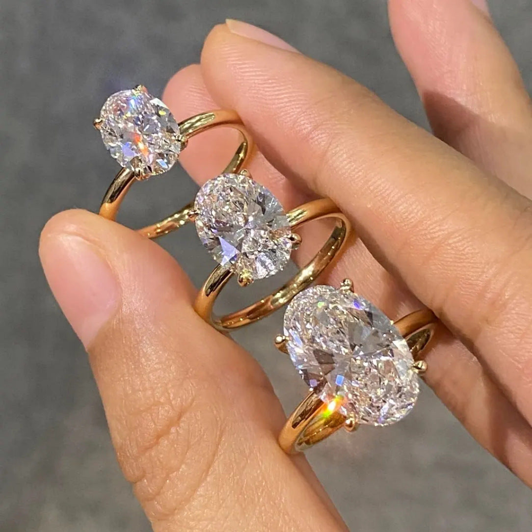 Oval Cut Cubic Ring