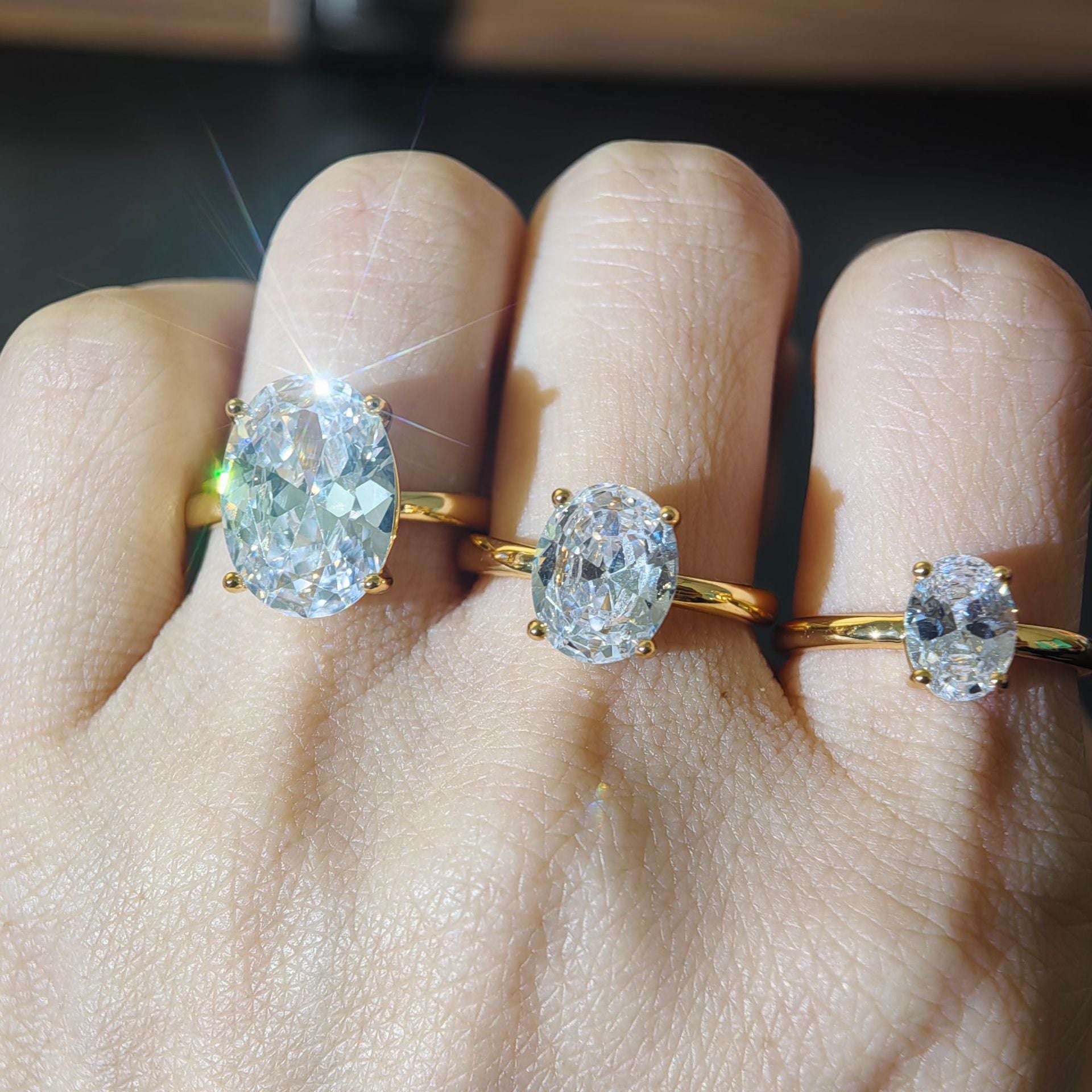 Oval Cut Cubic Ring