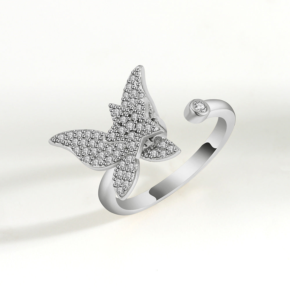 Rotating Butterfly Ring