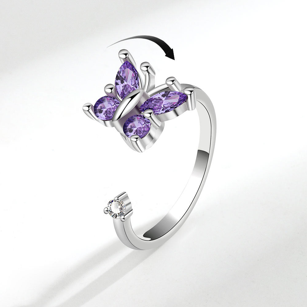Rotating Butterfly Ring