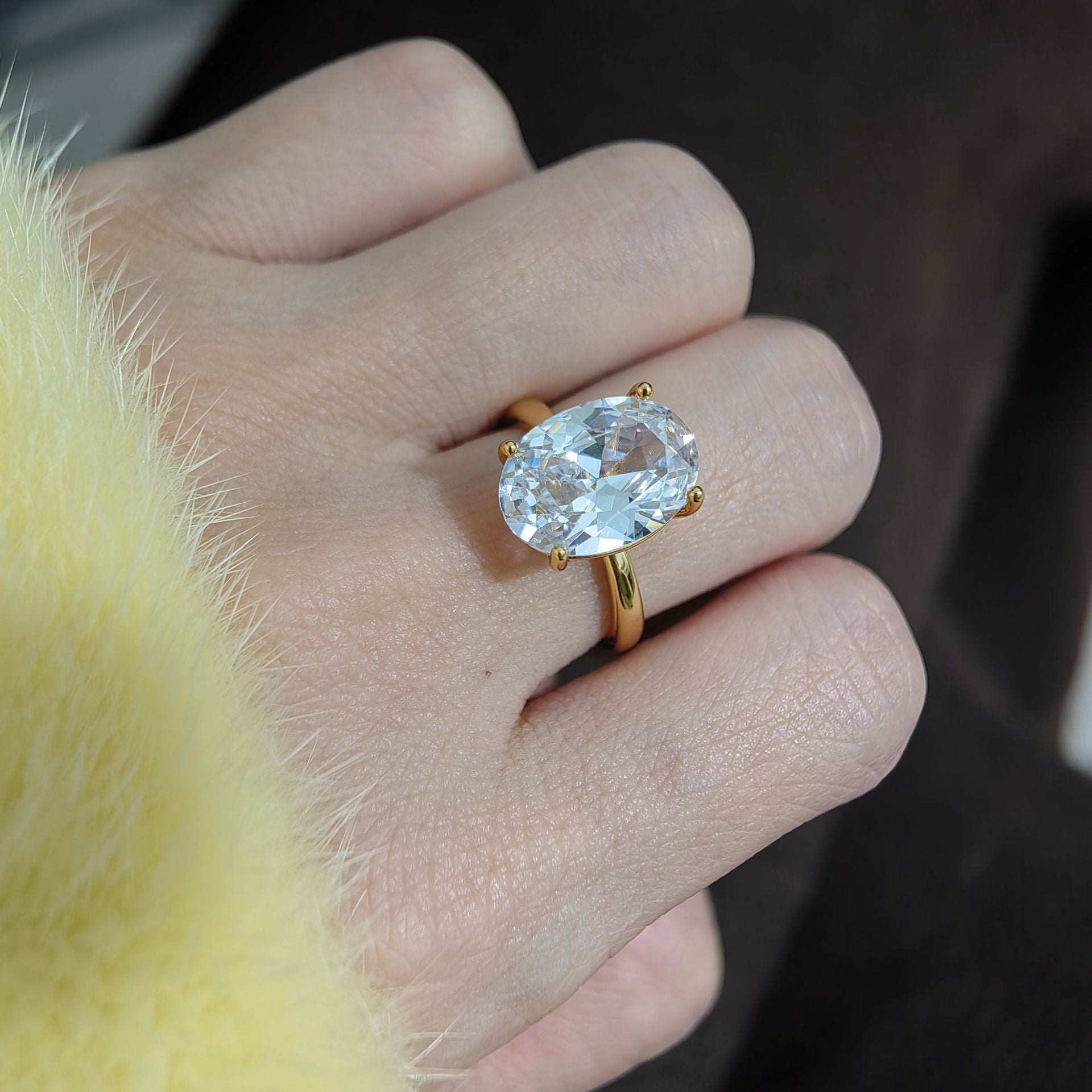 Oval Cut Cubic Ring
