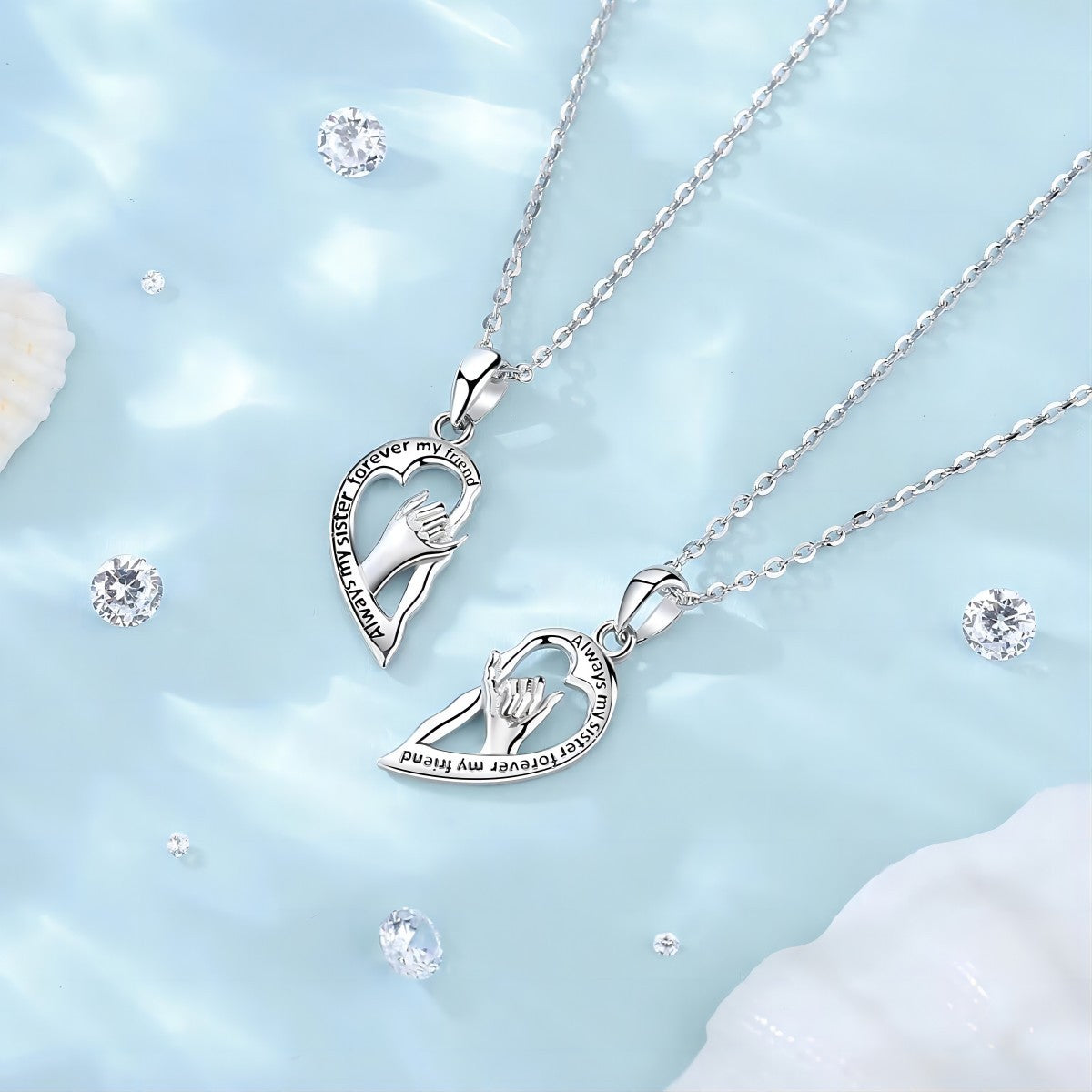 Heart-shaped Friendship Necklace