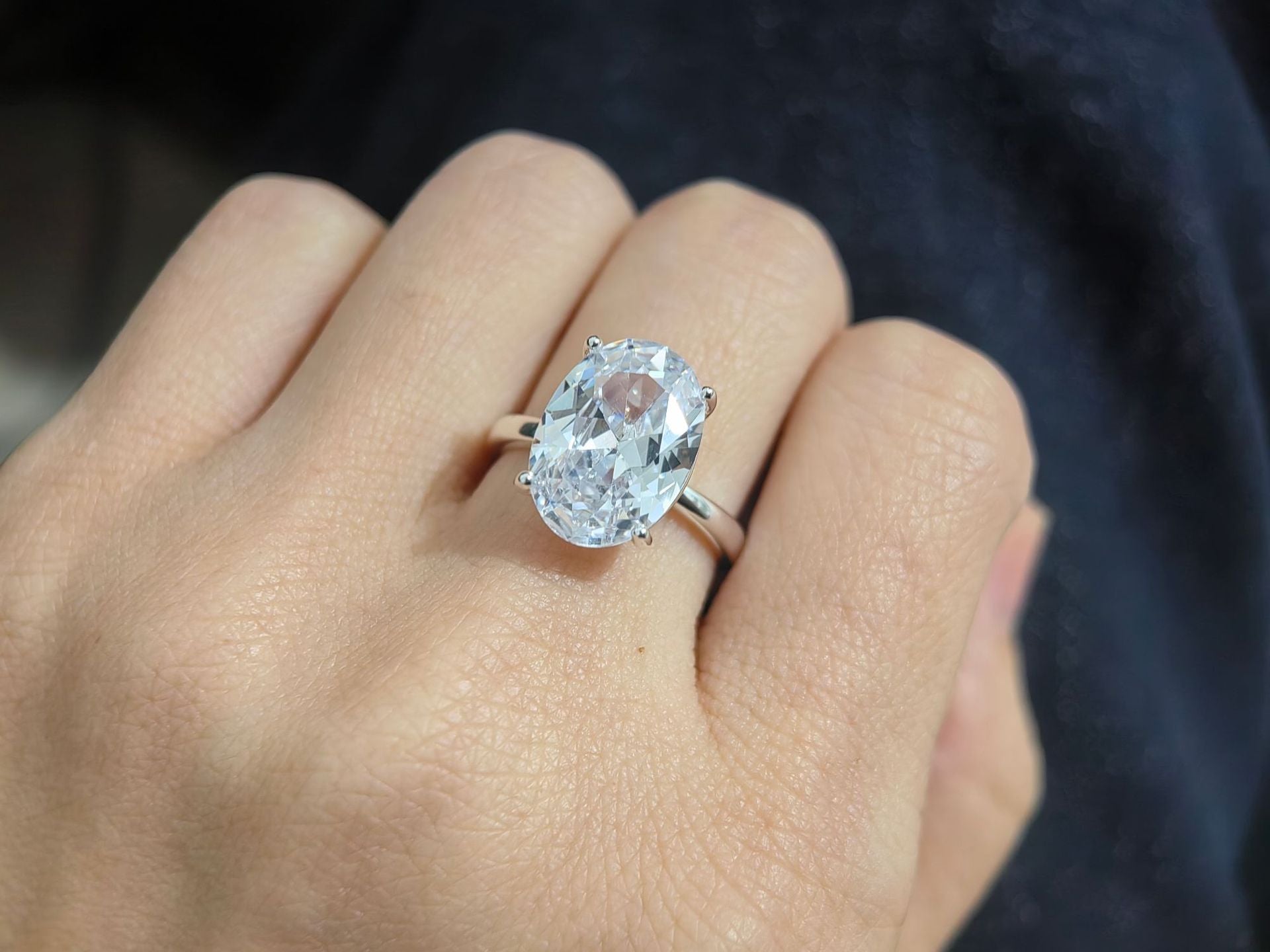 Oval Cut Cubic Ring
