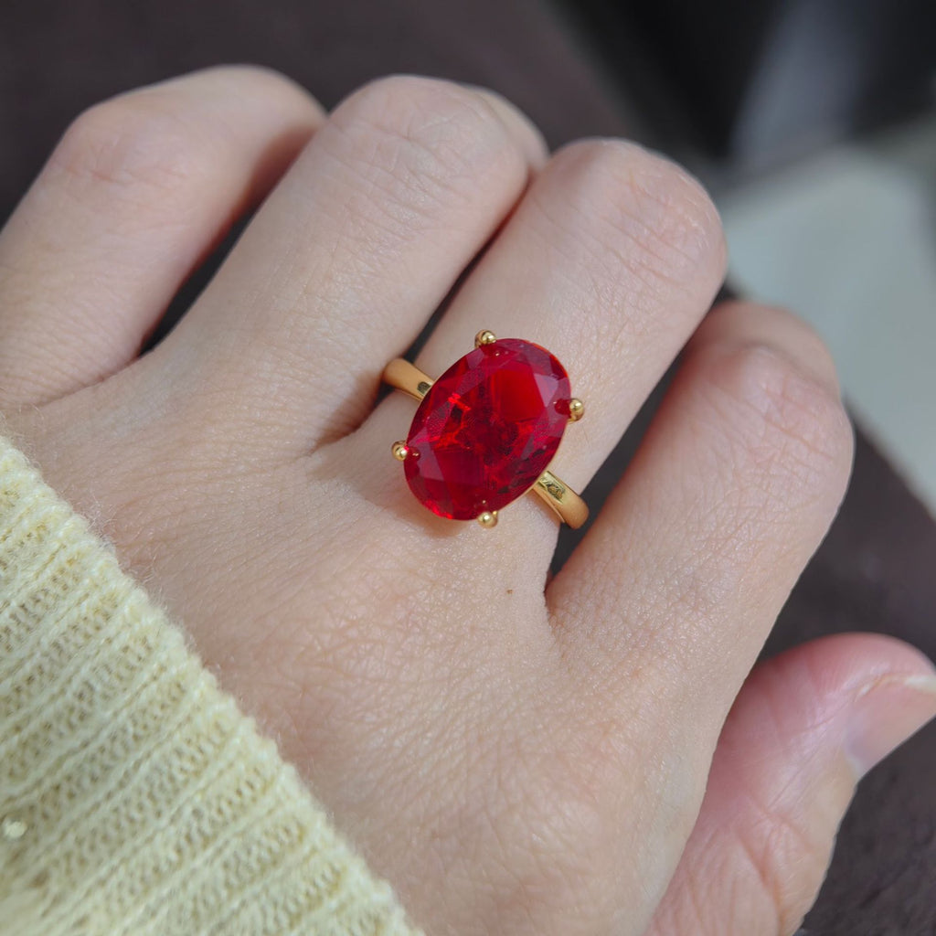 Oval Cut Cubic Ring